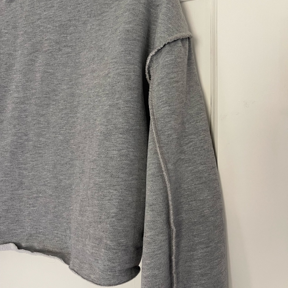 Gray Cropped Sweatshirt - Picture 5 of 5